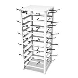 FixtureDisplays® Jewelry Suvenior Hook Display,Counter top Earring Card,Necklace,Bracelets,Giftware Spinning Retail Rack White 12x12x32"10 Tiers with 80 Black Hooks 12088NEW+80X11666-BLACK