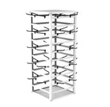 FixtureDisplays� Jewelry Suvenior Hook Display,Counter top Earring Card,Necklace,Bracelets,Giftware Spinning Retail Rack White 12x12x32"10 Tiers with 80 Black Hooks 12088NEW+80X11666-BLACK