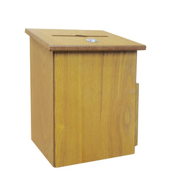7.6X7.3X9.4" Wall Mounted Wooden Box For Suggestions, Charity, and Fundraising 12151