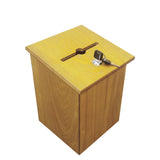 7.6X7.3X9.4" Wall Mounted Wooden Box For Suggestions, Charity, and Fundraising 12151