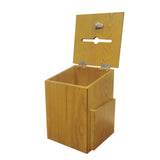 7.6X7.3X9.4" Wall Mounted Wooden Box For Suggestions, Charity, and Fundraising 12151