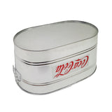 21 X 13 X 9.55" Coca-Cola Insulated Beverage Ice Tub Galvanized Metal Bucket HDPE interior 12176-CC