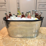 Beverage Ice Tub Galvanized Metal Party Ice Bucket Champane Soda Beer Ice Tub