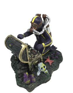 Diver Treasure Chest Ornament for Aquarium Fish Tank Decoration 12183