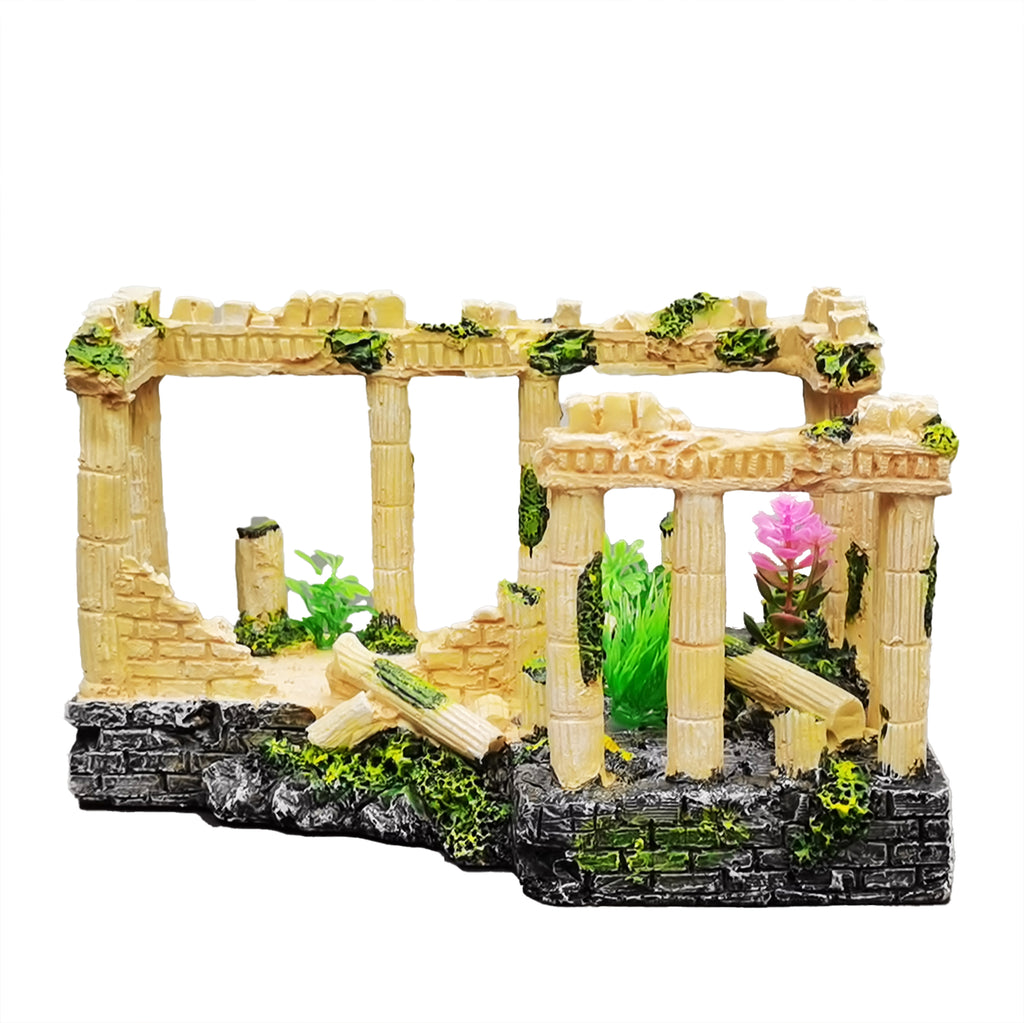 Aquarium Decoration, Simulation Resin Roman Column Ruins, Fish Tank La ...