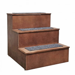 Deluxe Wood Cat Stairs Dog Step Ladder Pet Stairs 3 Steps Stairs Access Bed