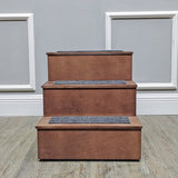 Deluxe Wood Cat Stairs Dog Step Ladder Pet Stairs 3 Steps Stairs Access Bed