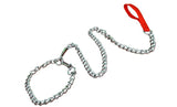 44Dog Cat Leash Collar Lead Chain Dogs Heavy Duty Metal Nylon Pet Outdoor Strap