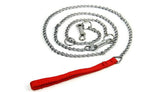 44Dog Cat Leash Collar Lead Chain Dogs Heavy Duty Metal Nylon Pet Outdoor Strap
