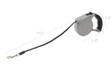 Fixture Display 16 Feet Black Retractable Belt Dog Leash, Black/Mosaic 12256
