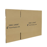 20 Pack 12X6X6" Printed Shipping Boxes Singlewall B Flute Cardboard Box 32 ECT 12X6X6-20PK