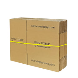 20PK 12X8X8" Shipping Box Cardboard Singlewall BF150 Mail Packaging E-Commerce 12X8X8-20PK
