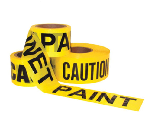 Caution Poly Tape Safety Hazardous Wet Paint UV Water Resistant 300'