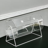 Clear Acrylic Raffle Drum Ticket Draw Casino Lottery Bingo 16X12X9DIM 9 Drum 119566
