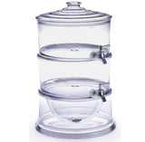 Dispenser, Acrylic Beverage Dual w/Ice Comp. Countertop, Hospitality, Hotel 2pk