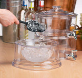 Dispenser, Acrylic Beverage Dual w/Ice Comp. Countertop, Hospitality, Hotel 2pk