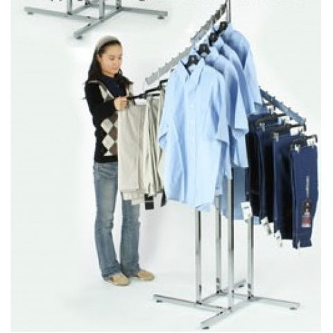 Clothing Racks, Adjustable Height, 4 Waterfall, Retail, Commercial 13047