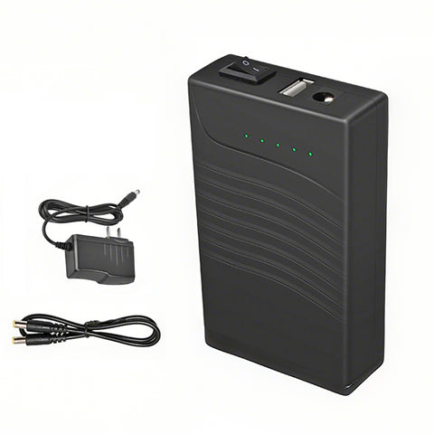 12V 1A Battery w/ Charger 3000mAh Lithium-Ion Battery DC5521 Male Connector 13158