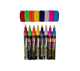 8 Multi Color Highlighter Fluorescent Liquid Marker Pen DryErase LED WHITE Board