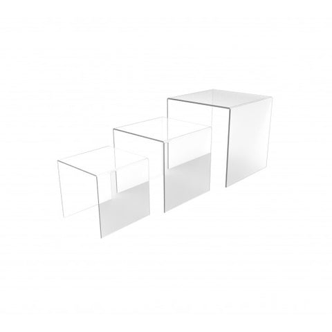 Clear/Black Riser Plexiglass Riser Lucite Acrylic Riser Display Risers rack