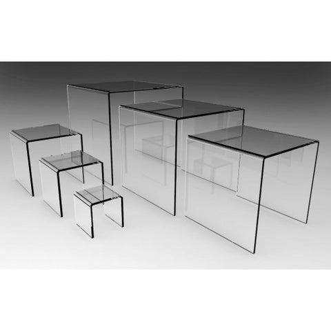 Clear/Black Riser Plexiglass Riser Lucite Acrylic Riser Display Risers rack