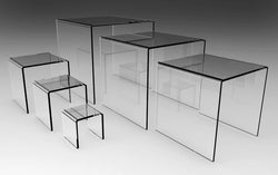 Clear/Black Riser Plexiglass Riser Lucite Acrylic Riser Display Risers rack13164 234567
