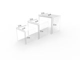 Clear/Black Riser Plexiglass Riser Lucite Acrylic Riser Display Risers rack13164 234