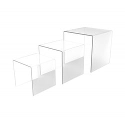 Clear/Black Riser Plexiglass Riser Lucite Acrylic Riser Display Risers rack