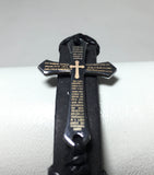 Genuine Leather Cross Youth and Women's Bracelet Christian Jewelry 13281