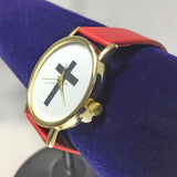 Christian Watch with Cross 13291 RED