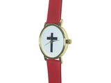 Christian Watch with Cross 13291 RED