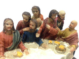 The Last Supper Figurine Jesus and Deciples Molded Sculputure 13302