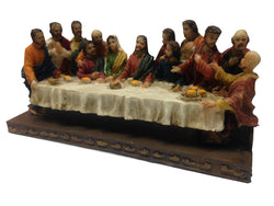 The Last Supper Figurine Jesus and Deciples Molded Sculputure 13302