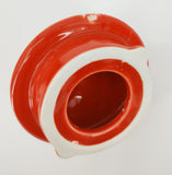 Red Ceramic Electric Kettle with White Polka Dots 1 Liter 1000 Watts 110V