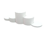 White Round Display Risers Glorifiers Jewelry Display Necklace Ring Bracelet 13795