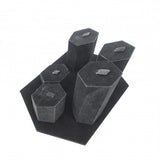 Black Velvet Wrapped Hexagon Ring Tabletop Display 13797