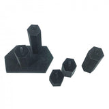 Black Velvet Wrapped Hexagon Ring Tabletop Display 13797