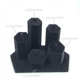 Black Velvet Wrapped Hexagon Ring Tabletop Display 13797