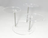 FixtureDisplays® 3-Teir Plexiglass Acrylic Stand Riser Jewelry Display Phone Stand 13801