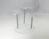 FixtureDisplays® 3-Teir Plexiglass Acrylic Stand Riser Jewelry Display Phone Stand 13801