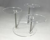 FixtureDisplays® 3-Teir Plexiglass Acrylic Stand Riser Jewelry Display Phone Stand 13801