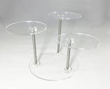 FixtureDisplays® 3-Teir Plexiglass Acrylic Stand Riser Jewelry Display Phone Stand 13801