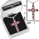 Forever Silver Plated Birthstone Cross Necklace 12 Options 14000