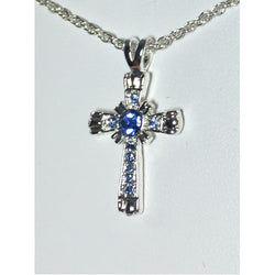 Forever Silver Plated Birthstone Cross Necklace 12 Options14001 DEC