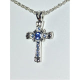 Forever Silver Plated Birthstone Cross Necklace 12 Options14001 DEC
