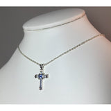 Forever Silver Plated Birthstone Cross Necklace 12 Options14001 DEC