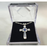 Forever Silver Plated Birthstone Cross Necklace 12 Options14001 DEC