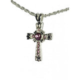 Forever Silver Plated Birthstone Cross Necklace 12 Options14001 JUN