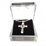 Forever Silver Plated Birthstone Cross Necklace 12 Options14001 JUN