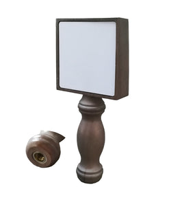 FixtureDisplays Wooden Beer Tap Handle with Two Small White Chalkboard 14002
